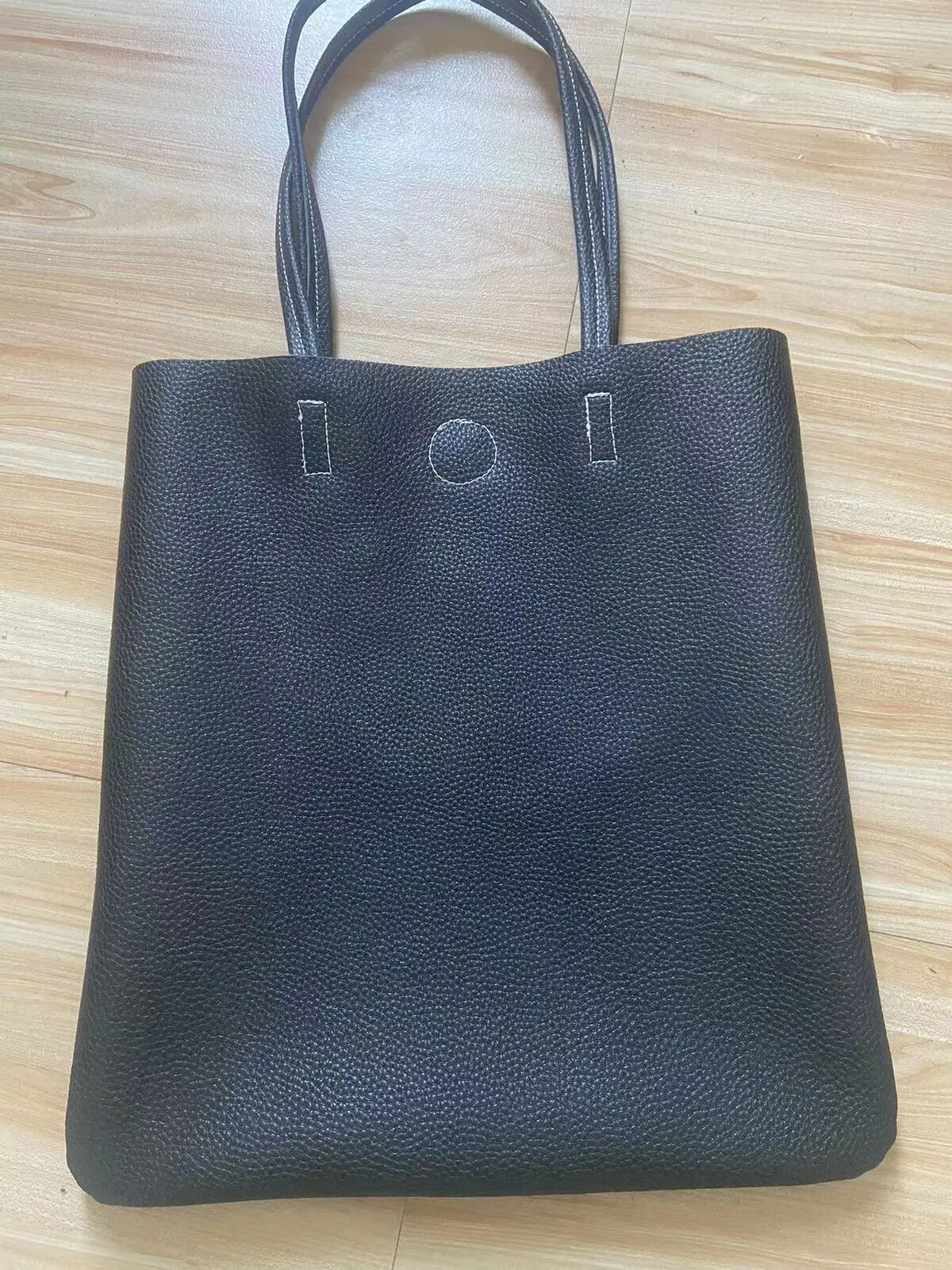 Women Tote Bag Simple Girl Cowhide Handbag Student Shoulder Bag