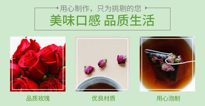 Chinese Pu-Erh Black Tea Triangle Tea Rose Pu'er Tea Bags 45g / 15 Bags Package