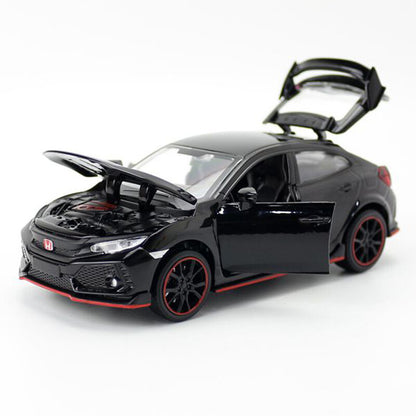 1/32 Honda Civic Type R Model Car Diecast Toy Cars Boys Toys Kids Gifts Black