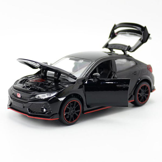 1/32 Honda Civic Type R Model Car Diecast Toy Cars Boys Toys Kids Gifts Black