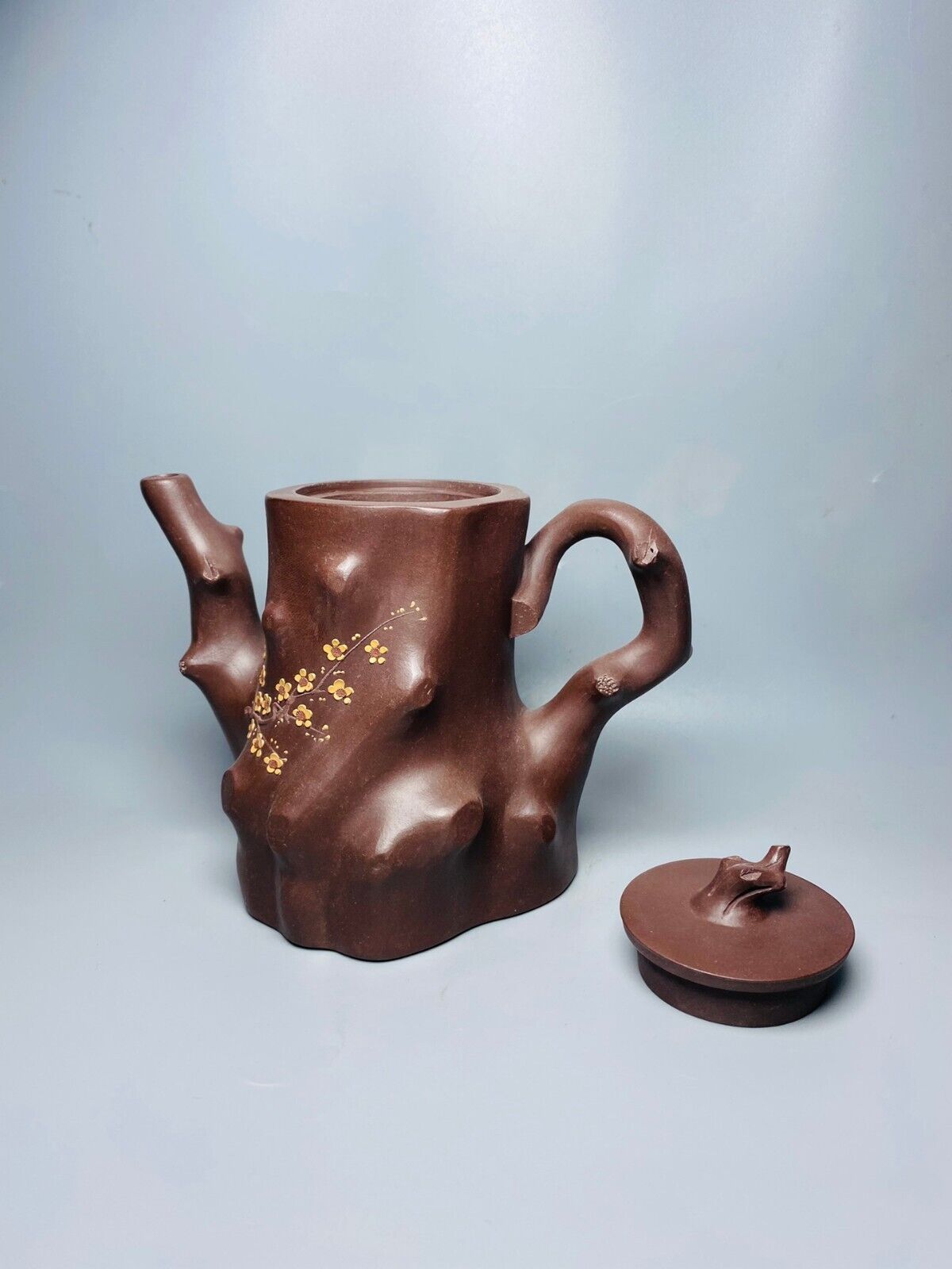 Chinese Yixing Zisha Clay Handmade Exquisite Teapot （梅桩壶 底款：汪寅仙）