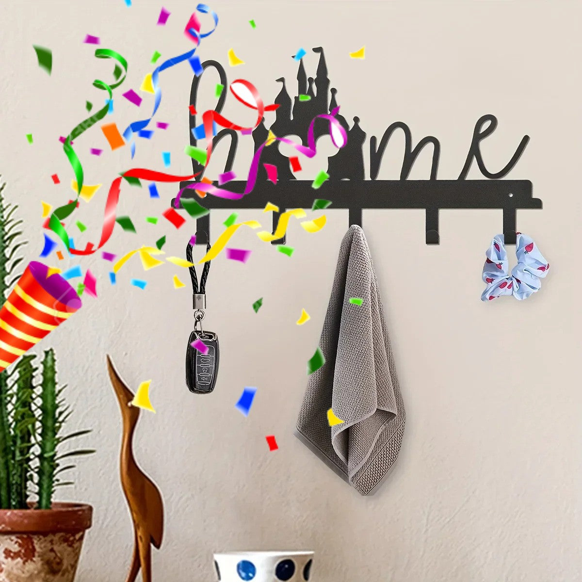 CIFbuy Hot Metal Key Hanger Wall Mounted Hooks Entryway Decor