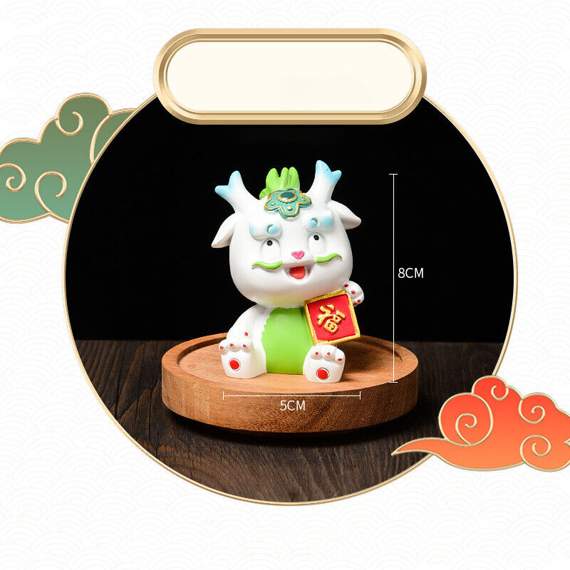2024 Chinese Zodiac Dragon Resin Statue Year Gift Home Car Mascot Decor Ornament