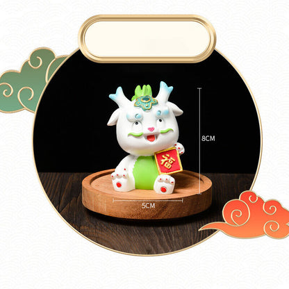 2024 Chinese Zodiac Dragon Resin Statue Year Gift Home Car Mascot Decor Ornament