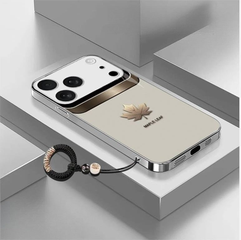 Apple-17Light luxury maple leaf high-quality heat dissipation mobile phone case
