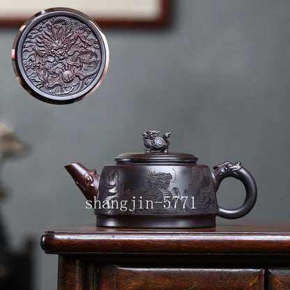 Original Ore Real Yixing Zisha Clay Tea Pot Hand Carved Chinese Master Pot China