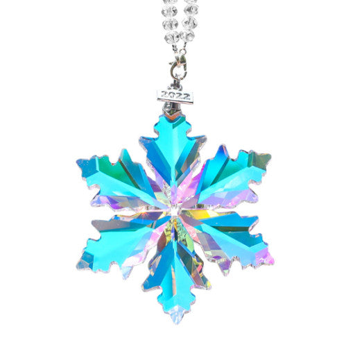 New style 8CM Snowflake Crystal Glass Hanging Xmas Decor Suncatcher Pendant-