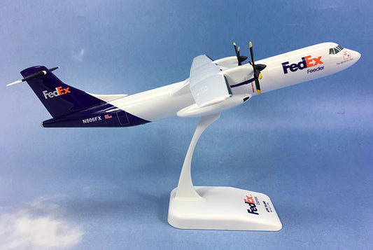 28CM 1:100 Risesoon FedEx ATR72-200 Airplane ABS Plastic Aircraft Plane Model