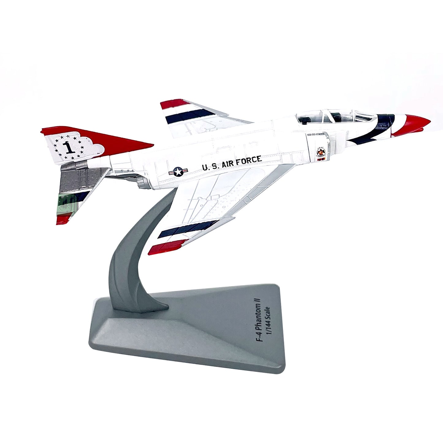 1/144 Scale Diecast Alloy USAF F-4 Phantom II Fighter Finished Model Toy Gift