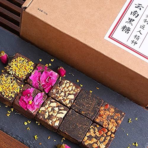 Yunnan Handmade Old Brown Sugar Rose Songbird, Red Date, Ginger Mix 320g -