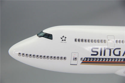47CM 1:150 SINGAPORE AIRLINES BOEING 747-400 9V-SPO Passenger Plane Resin Model