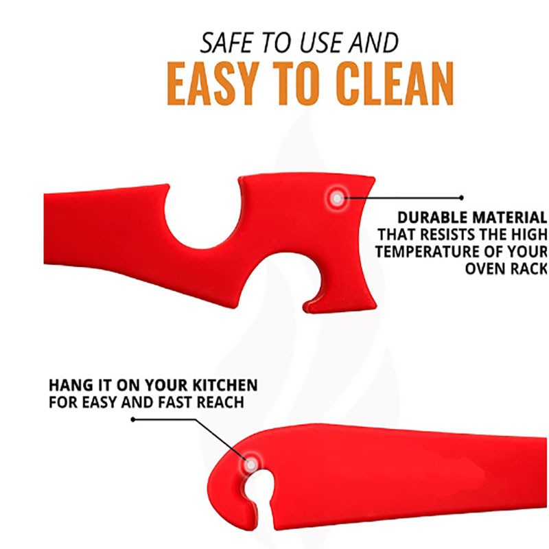 Kitchen Oven Push Pull Rod Air Fryer Silicone Baking Creative Kitchen Utensils