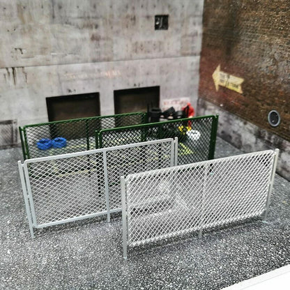 2Pcs 1/64 Fences Diorama Car Model Toy Diorama Simulation Scenery Display Tools