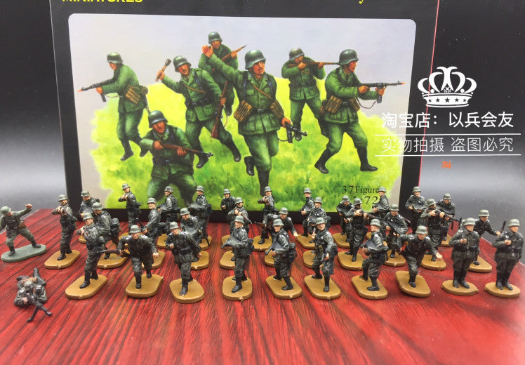 1/72 37Pcs World War II German Infantry Soldier Model