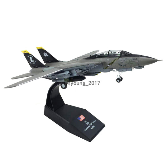 1/100 USN Grumman F-14A Tomcat Fighter Airplane Model Diecast Army Plane Model