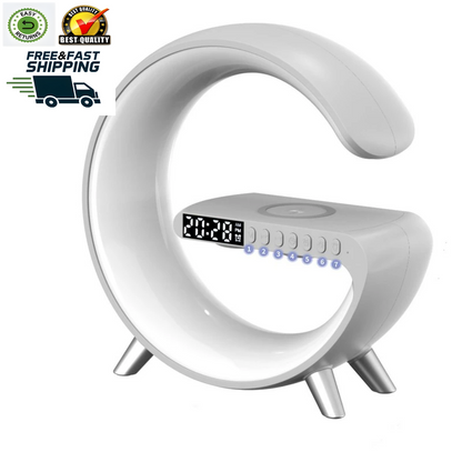 Multifunctional Wireless Charger Alarm Clock Speaker APP RGB Light Fast Charging