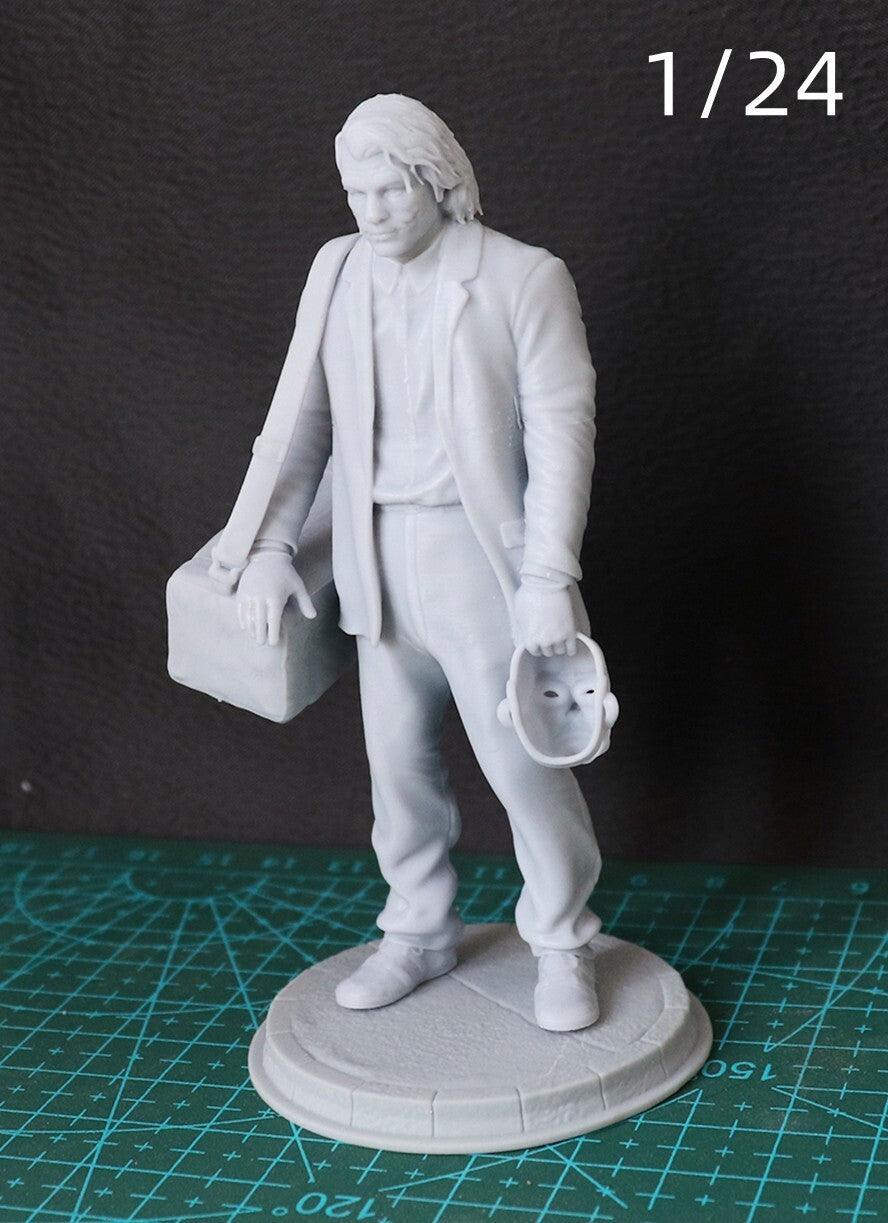 1/24 resin figure model kit H/75mm Movie character clown Unassembled 3D printing