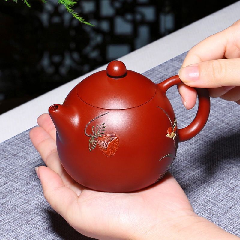 Yixing Dahongpao Teapot Handmade Yongchun Dragon Egg Tea Pot 200ml Kung Fu