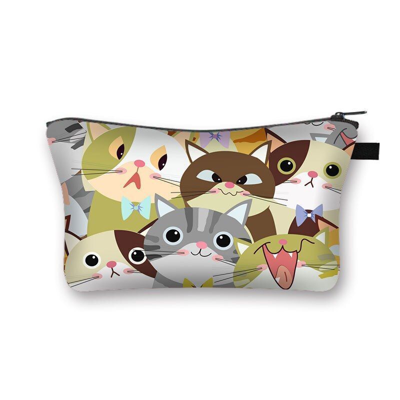 Cosmetic Bag Cartoon Toiletries Purse Small Clutch Makeup Handbag 13*15*21CM 1PC