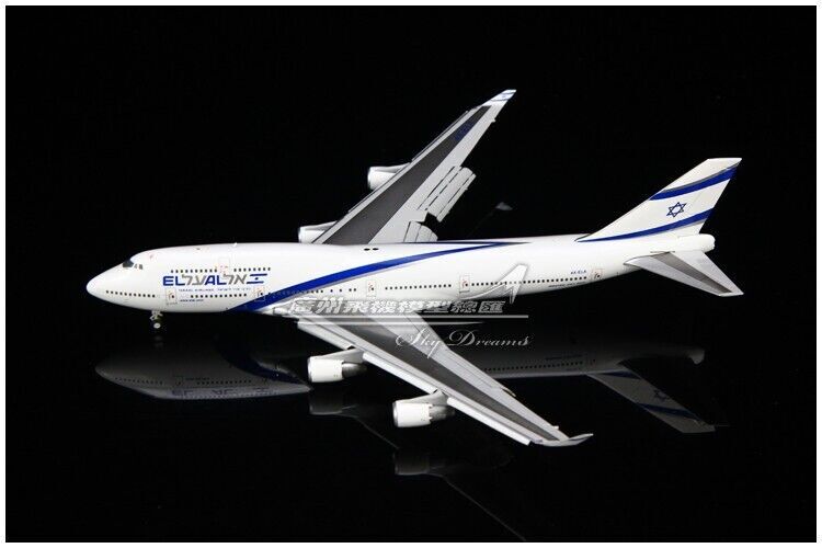 1:400 JC Wings El Al BOEING 747-400 Passenger Airplane Flap Down Diecast Model