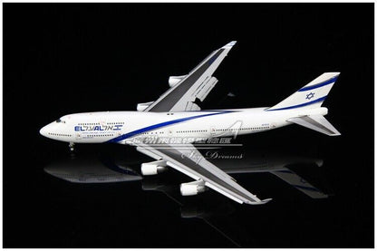 1:400 JC Wings El Al BOEING 747-400 Passenger Airplane Flap Down Diecast Model