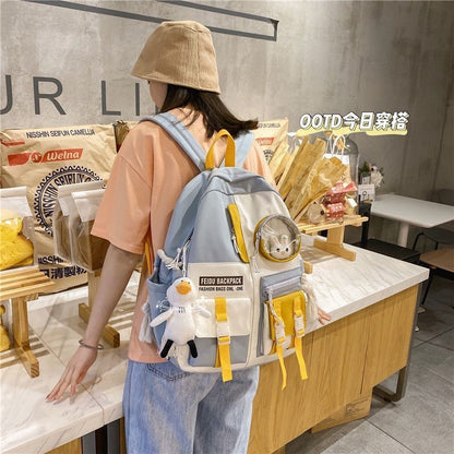 Nylon Bag College Student Backpack Waterproof Fashion School Backpack 30*13*40CM