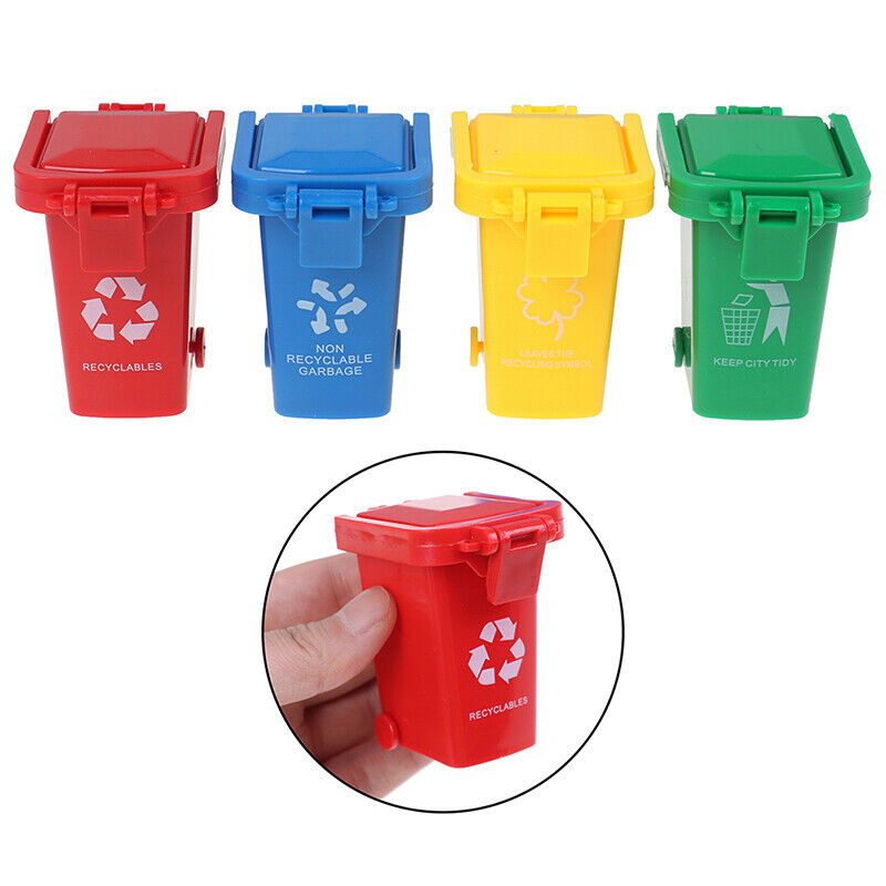 Kid 4pcs/set Trash Can Toy Garbage Truck Cans Curbside Vehicle Bin _AUSEyhMC