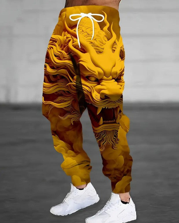 Autumn New Men's Casual Pants, Sweatpants 3D Digital Printing trend