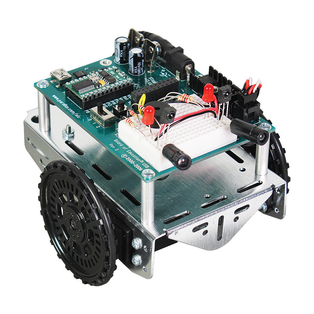 Parallax 28832 Programmable Boe-Bot Robot Kit - USB Version (non-solder)