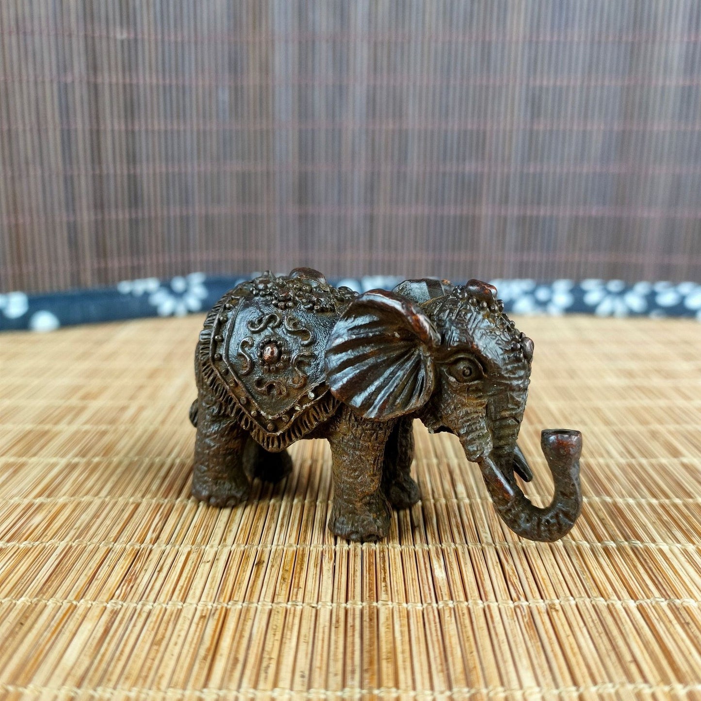 Handmade Copper Elephant Line Incense Burner Home Tea Pet Desktop Craft Gifts