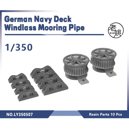 Yao's Studio LY350507 1/350 Model Upgrade German Navy Deck Windlass Mooring Pipe
