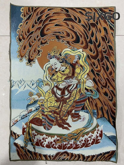 36" Tibet Tibetan Cloth Silk Buddhism Vajravarahi Buddha Tangka Thangka Mural