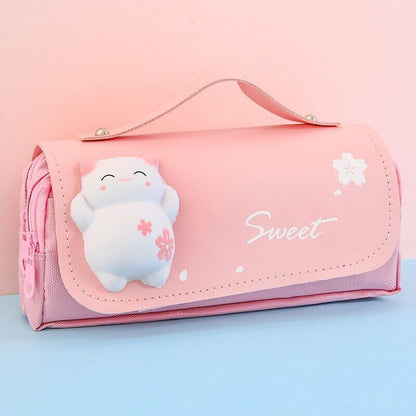 Kawaii Stationery Pensil Case Decompression Pencil Case Double Layer Pen Bag