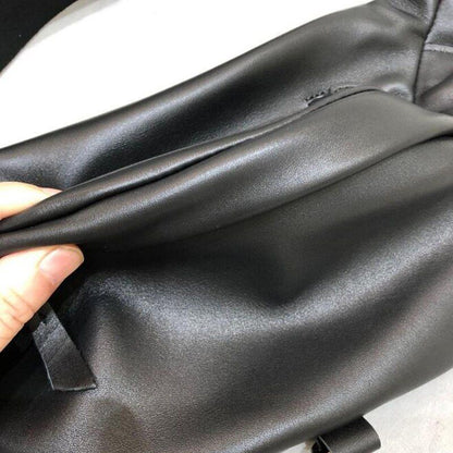 Genuine Leather Chest Shoulder Bag Crossbody Pack Cowhide Shoulder Purse 38*15CM