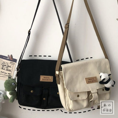 Women's Canvas Bag Department Messenger Bag Female Students Shoulder Bags 1 PC