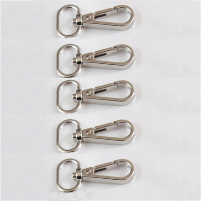 5PCS 4 Sizes Metal Swivel Trigger Lobster Clasp Hook Key Chain DIY Bag Parts ಇ