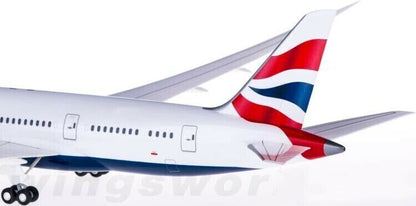 1:200 28CM Hogan BRITISH AIRWAYS BOEING 787-8 Passenger Plane ABS Plastic Model