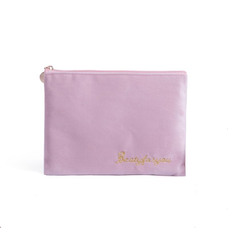 Cosmetic Bag Soft Velvet Make Up Storage Toiletry Package Travel Organizer Pouch