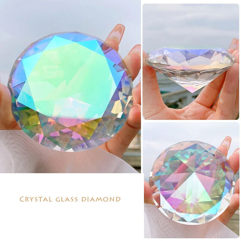 Nail Art Tool 80mm Holographic Glass Crystal Display Shelf Model Shoot Ornaments