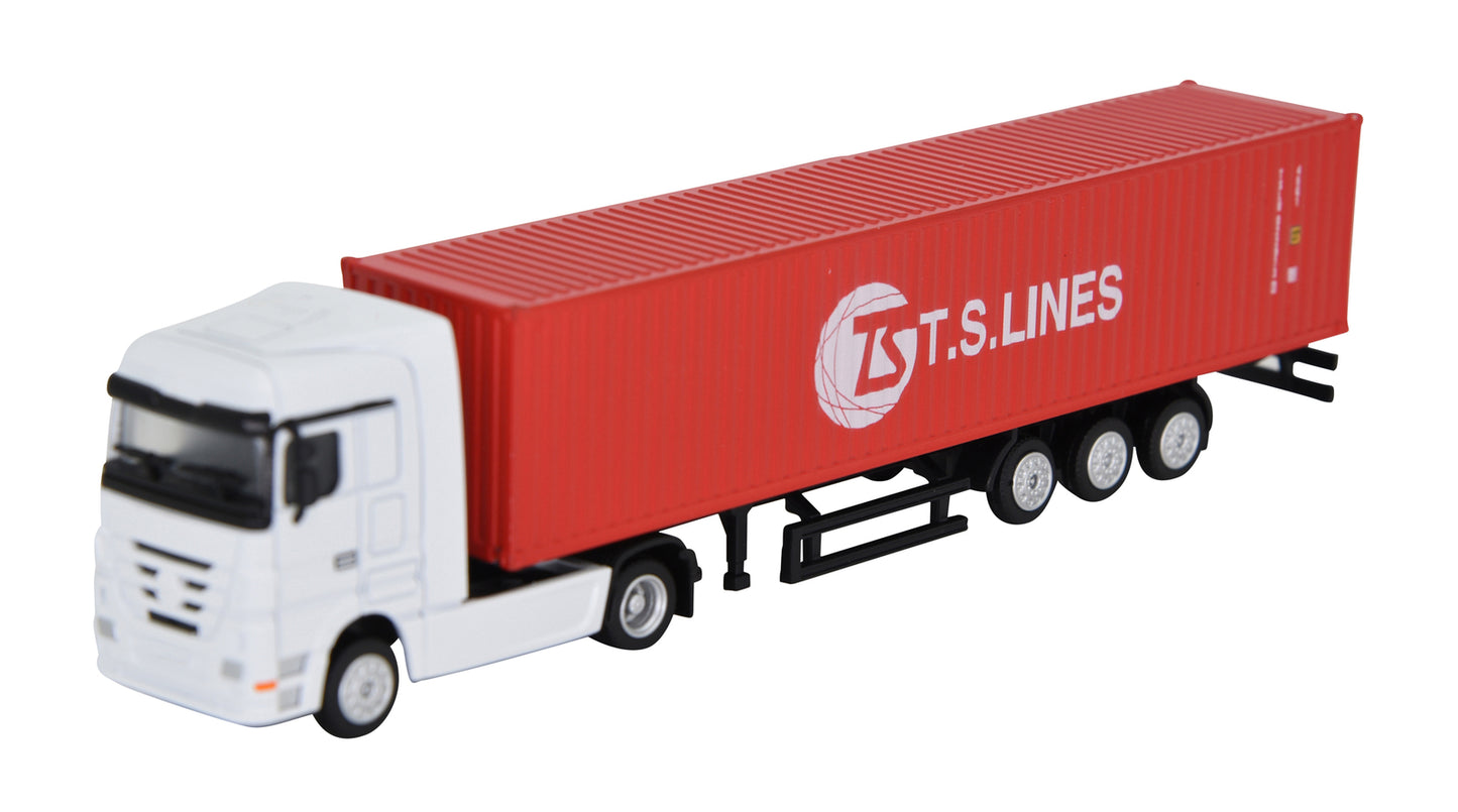 1:87 40GP Metal Shipping Container Truck Model Toy Home Office Decor Gift