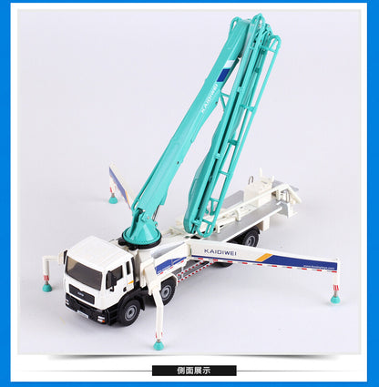 1:55 Scale KDW Concrete Pump Truck Construction Machine Equipment Diecast Model