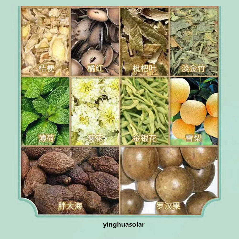 Health Herbal Tea Nourishing Throat 北京同仁堂胖大海雪梨枇杷茶栀子金银花菊花罗汉果大麦薄荷桔梗清润养生咽喉茶5g*24袋/盒