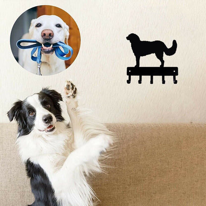 Goldendoodle Dog Key Hooks Wall Mounted Hook Up Keychain Holder Artwork