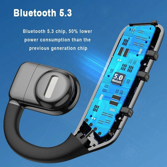 Wireless Bluetooth 5.2 Earpiece Headset Driving Trucker Earbuds Noise Cancelling