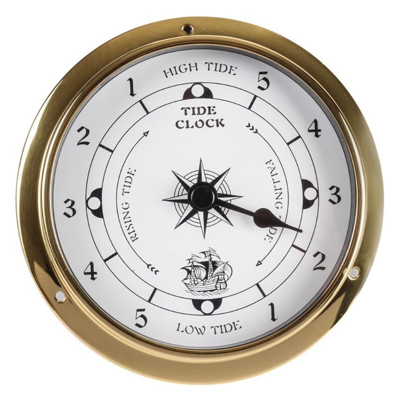 Hygrometer Barometer 115mm Wall Mounted Thermometer Tidal Clock Weather Station
