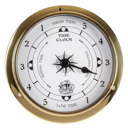 Hygrometer Barometer 115mm Wall Mounted Thermometer Tidal Clock Weather Station
