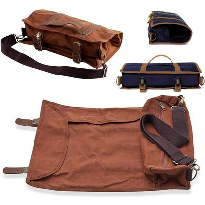 Bar Bartender Carrying Bag Canvas Tool Kit Cocktail Shakers Storage Bag 35x45cm