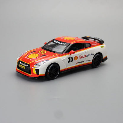 1:32 Nissan 2020 GT-R Racing Car Shell Metal Car Model Toy Pull Back Sound