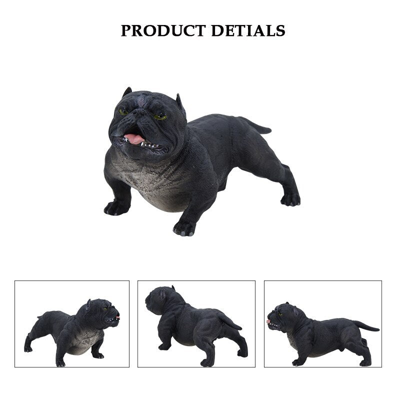 Hand Painting Realistic Animal Action Figures Playset Bully Pitbull Figurines