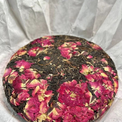 200g Yunnan Classic Rose Flower Tea Cake Dianhong Fragrant Sweet Beauty Tea